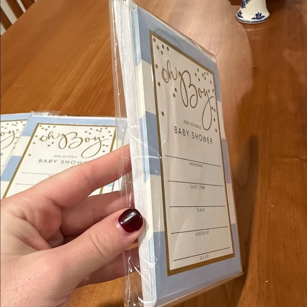 NEW 30 Hallmark Boy Baby Shower invite cards with envelopes Oh Boy